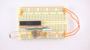 Wireless Temperature Sensor Power, Ground and Debug connections